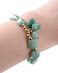 Ladies Stretch Stone Bracelets - Natural Gemstone Jewellery for Women - Spiritual Yoga Reiki Bangle - with Gift Box