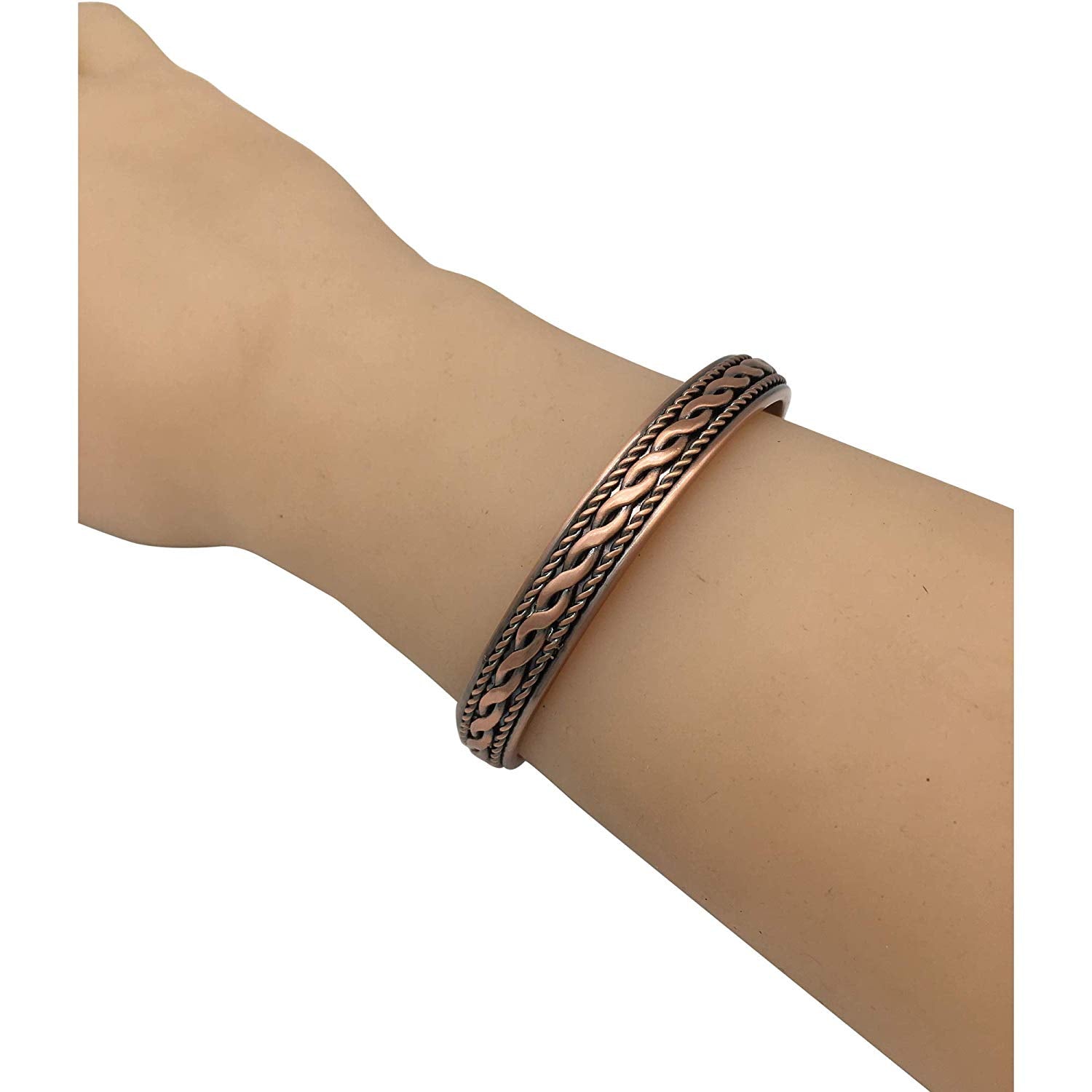 Amazon.com: MagEnergy Copper Bracelet for Women for Arthritis, 99.99% Pure  Copper Vintage Flower Magnetic Therapy Bangle with 3500 Gauss Magnets for  Pain Relief,6.8